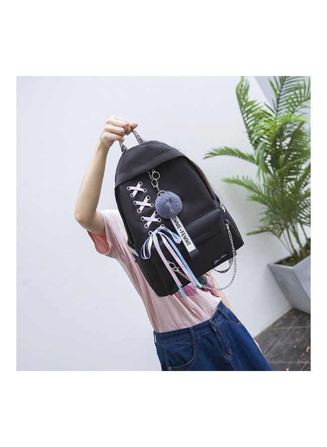 Waterproof Student Backpack Black