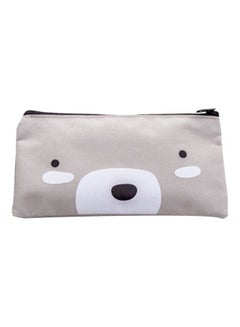 Cartoon Canvas Pencil Bag Grey