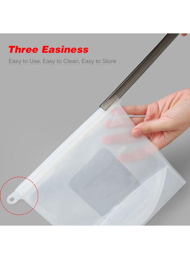 Airtight Storage Bag White/Brown 17x1x15cm - Image 5