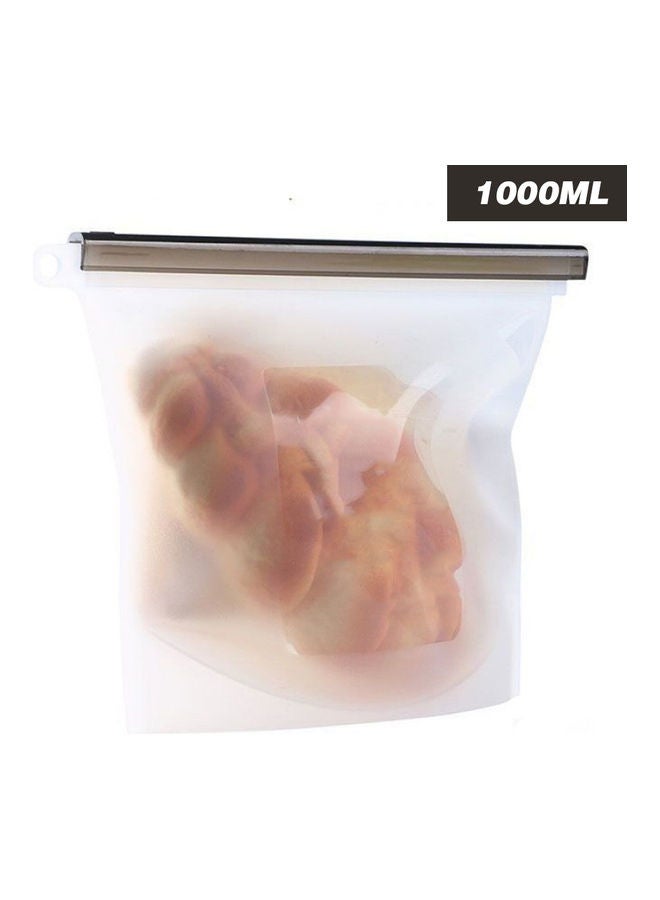 Airtight Storage Bag White/Brown 23x1x18cm - Image 1