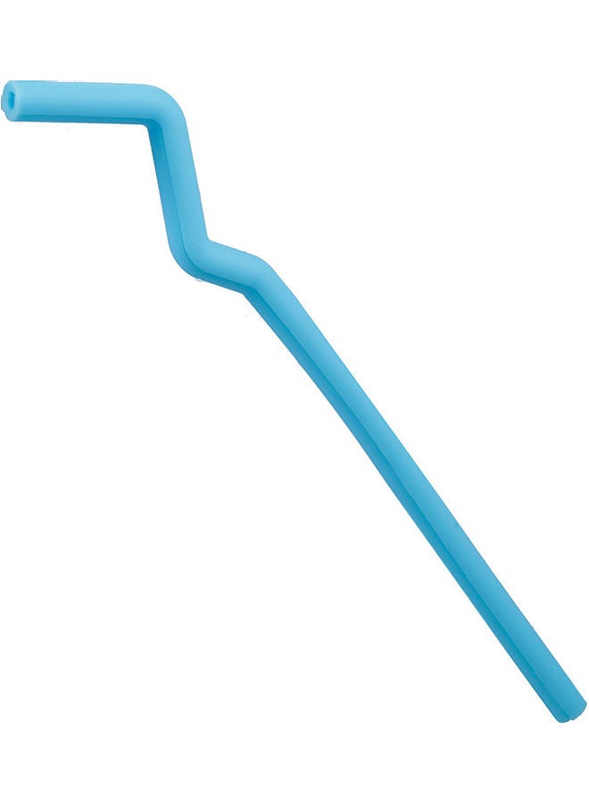 طقم ماصات شرب قابلة لإعادة الاستخدام مكون من قطعتين أزرق 23x1x2سم  - Image 2