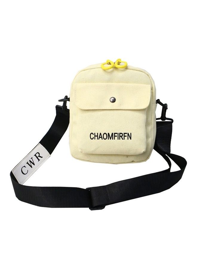 Generic Canvas Small Mobile Phone Bag White/Black 