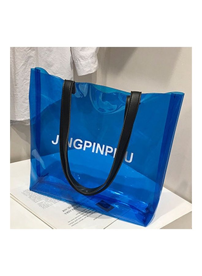 Transparent Shoulder Bag Blue/Black/White 