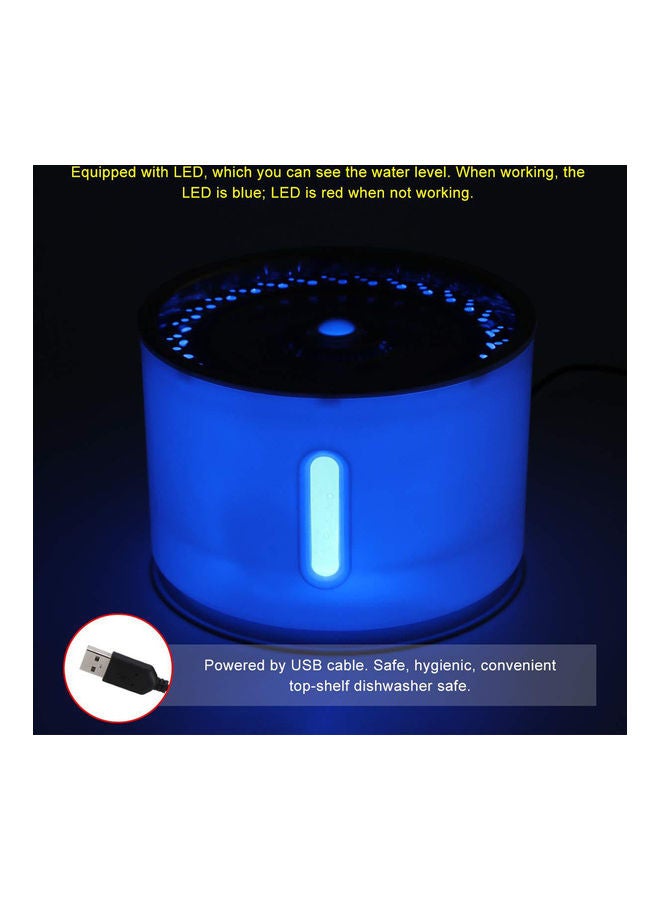 2.4L Automatic Pet Cat Water Fountain Grey 19.5x14.5x19.5cm - Image 3