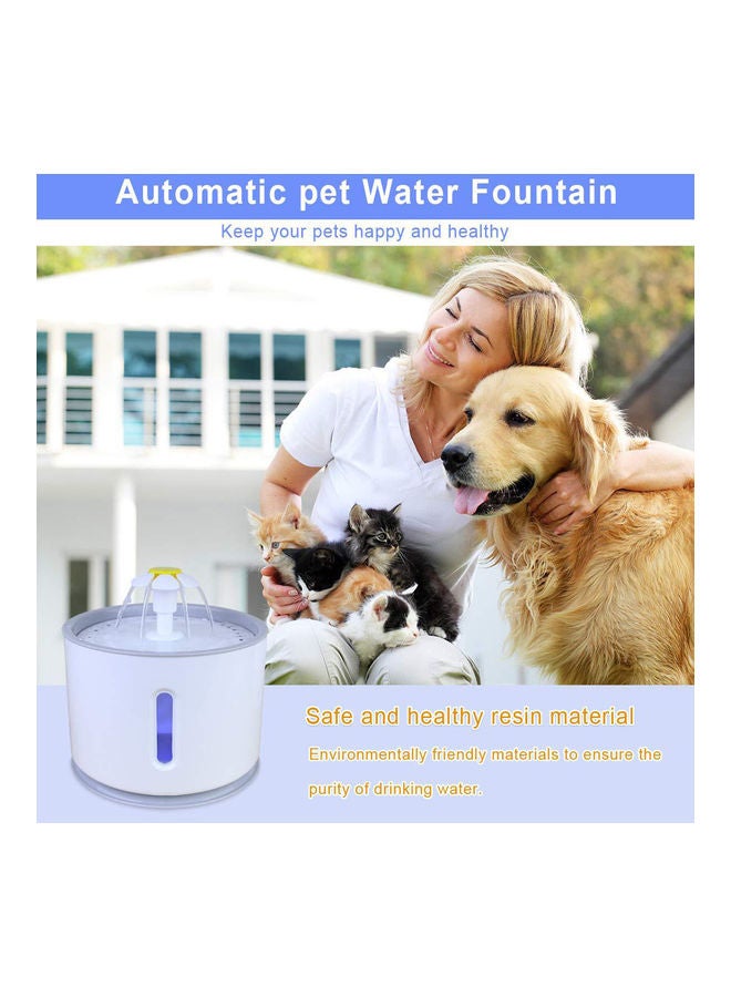 2.4L Automatic Pet Cat Water Fountain Grey 19.5x14.5x19.5cm - Image 5