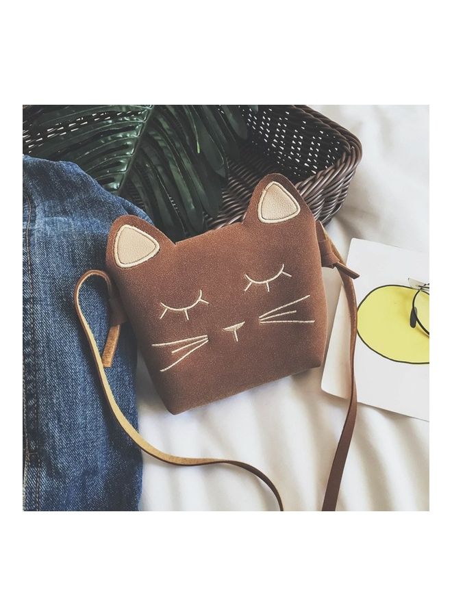 Cute Mini Cat Ear Shoulder Bag Brown  - Image 1