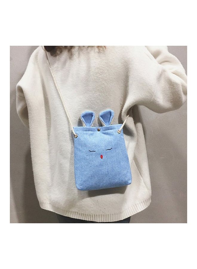 Rabbit Style Crossbody Bag Blue  - Image 4