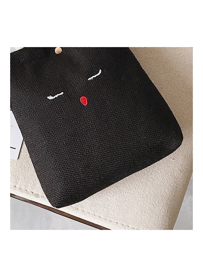 Rabbit Style Crossbody Bag Black  - Image 4