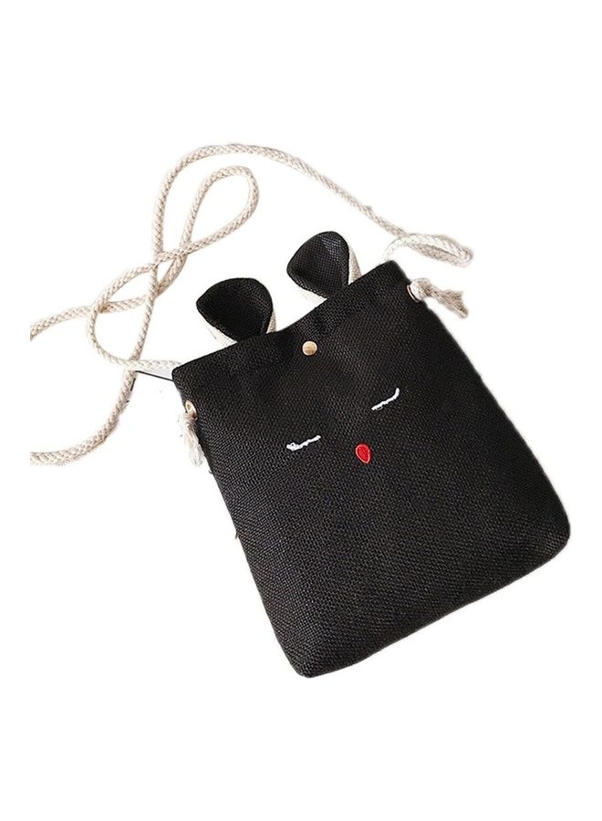 Rabbit Style Crossbody Bag Black  - Image 1