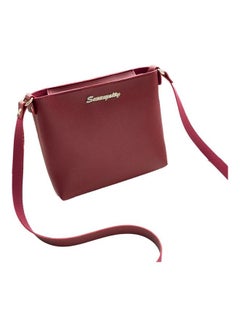 Zipper Detail Crossbody Bag Red