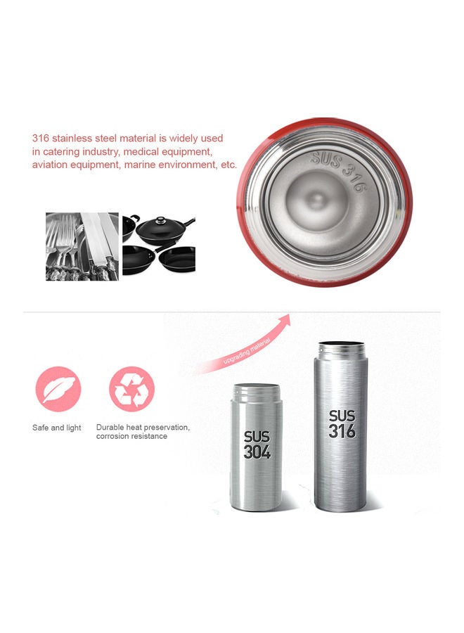 Portable Stainless Steel Kids Water Bottle With Vacuum Insulated Cup multicolour  - Image 3