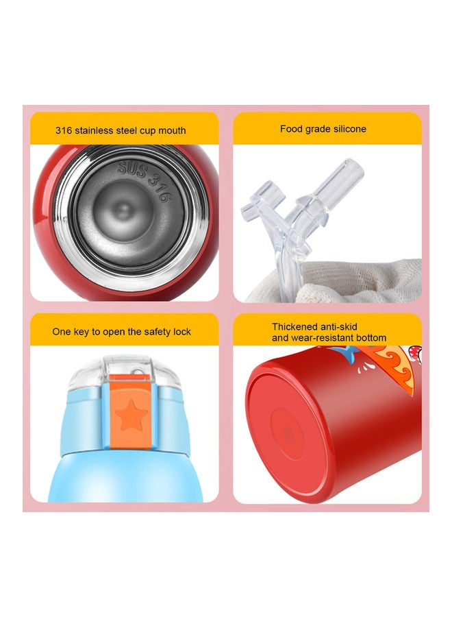 Portable Stainless Steel Kids Water Bottle With Vacuum Insulated Cup multicolour  - Image 5