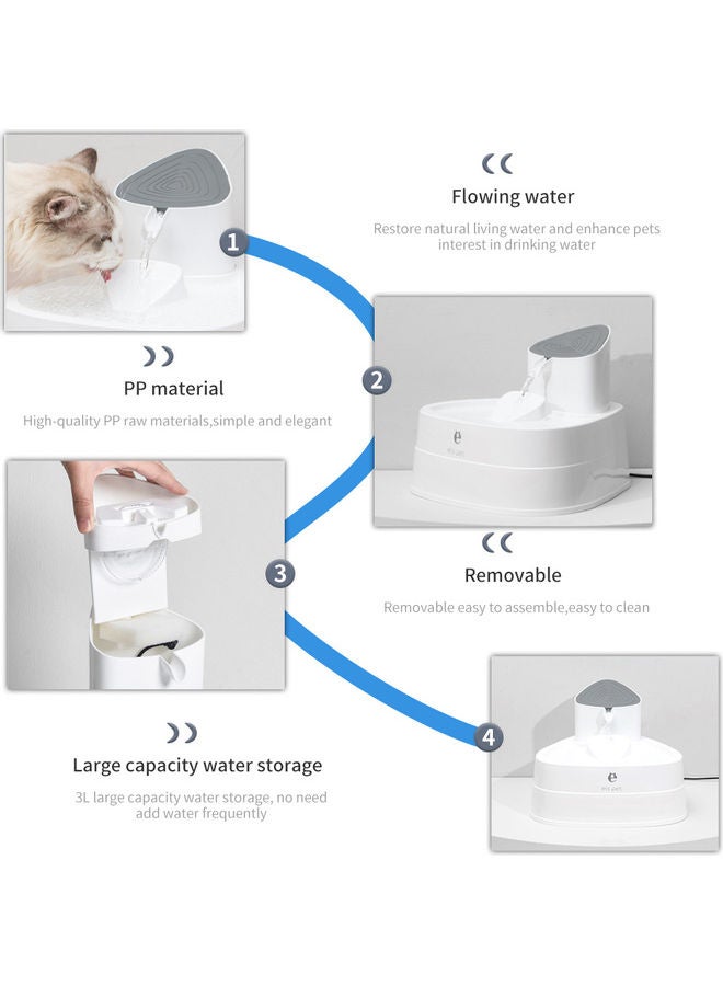 Adjustable Water Flow With Night Mode White 30 x 22.5cm - Image 5