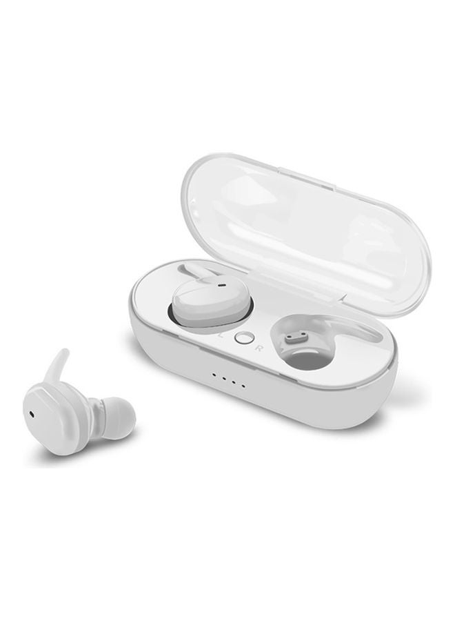 Waterproof In-Ear Earbuds With Mic And Charge Box White - Image 1