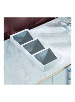 Home Box Omega Spice 3-Drawer Storage Organiser White/Grey 39.3x14.8x5cm  - Image 2