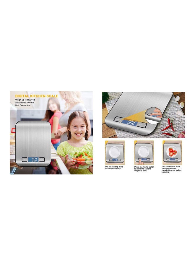 Digital Food Kitchen Scale grey 7.1 x 5.5 x 0.6inch - Image 4