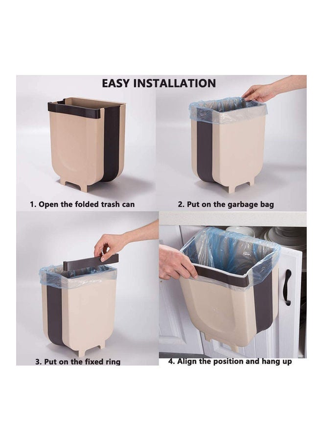 Hanging Kitchen Trash Can beige 25.3x17.5x28.6cm  - Image 5