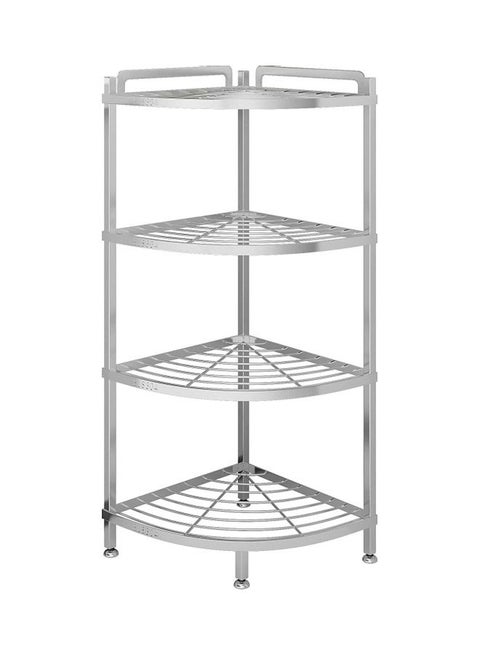 4-Layer Storage Rack Silver 102x47x35cm