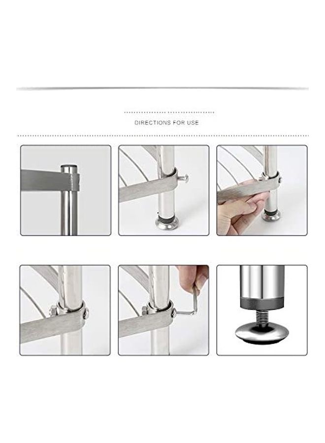4-Layer Storage Rack Silver 102x47x35cm