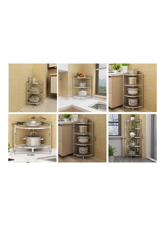 4-Layer Storage Rack Silver 102x47x35cm