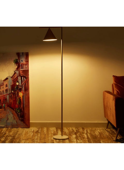 Leo Dimmable Tall Lamp With 1000 Lumen Bulb Included And Rotary Switch Floor Lamp Gold 156cm