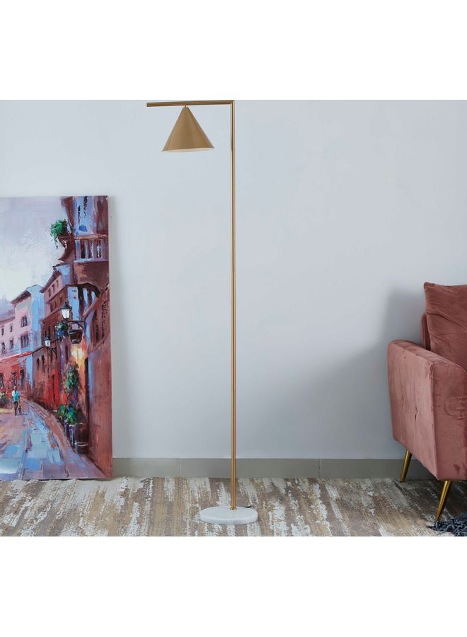 Home Box - Leo Dimmable Tall Lamp With 1000 Lumen Bulb Included And Rotary Switch Floor Lamp Gold 156cm - Image 1