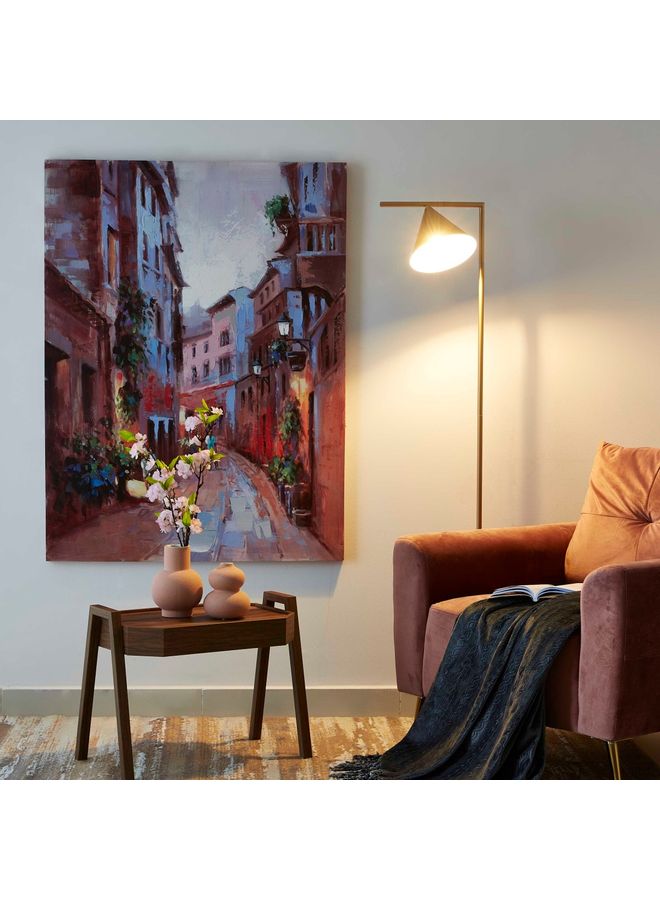 Home Box - Leo Dimmable Tall Lamp With 1000 Lumen Bulb Included And Rotary Switch Floor Lamp Gold 156cm - Image 1