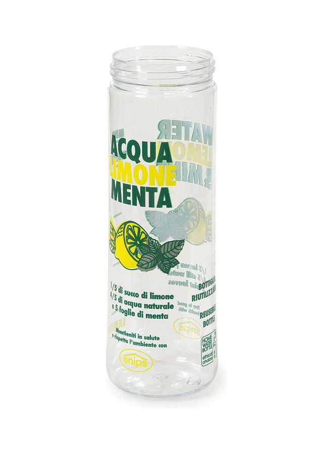 Snips Tritan Mint And Lemon Printed Water Bottle Clear/Green - Image 3