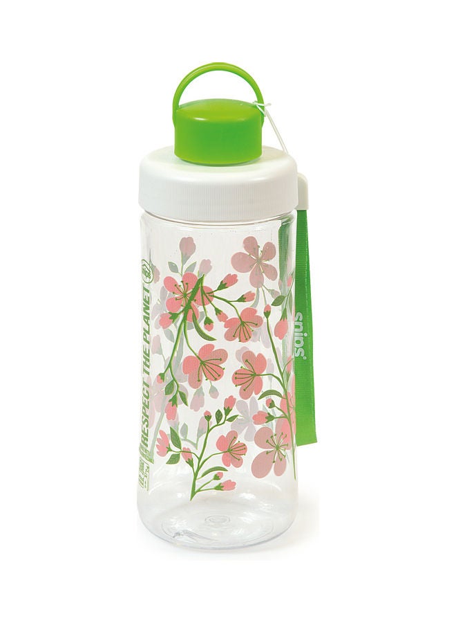 Snips Printed Water Bottle Green/Clear/Pink 21x7.5cm - Image 3