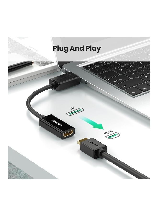 يو جرين محول من منفذ ديسبلاي بورت إلى HDMI أنثى أسود - Image 2