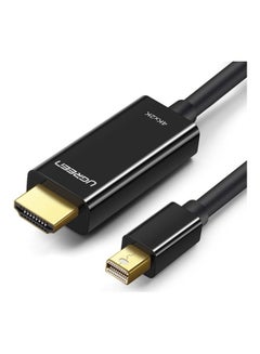 Ugreen Mini DP Male to HDMI Cable 4K, Aluminum Braided Uni-Directional Display Port to HDMI Converter Compatible with Monitor/Projector, 1.5m - Black  - Image 1
