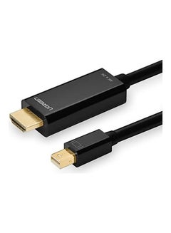 Ugreen Mini DP Male to HDMI Cable 4K, Aluminum Braided Uni-Directional Display Port to HDMI Converter Compatible with Monitor/Projector, 1.5m - Black  - Image 2