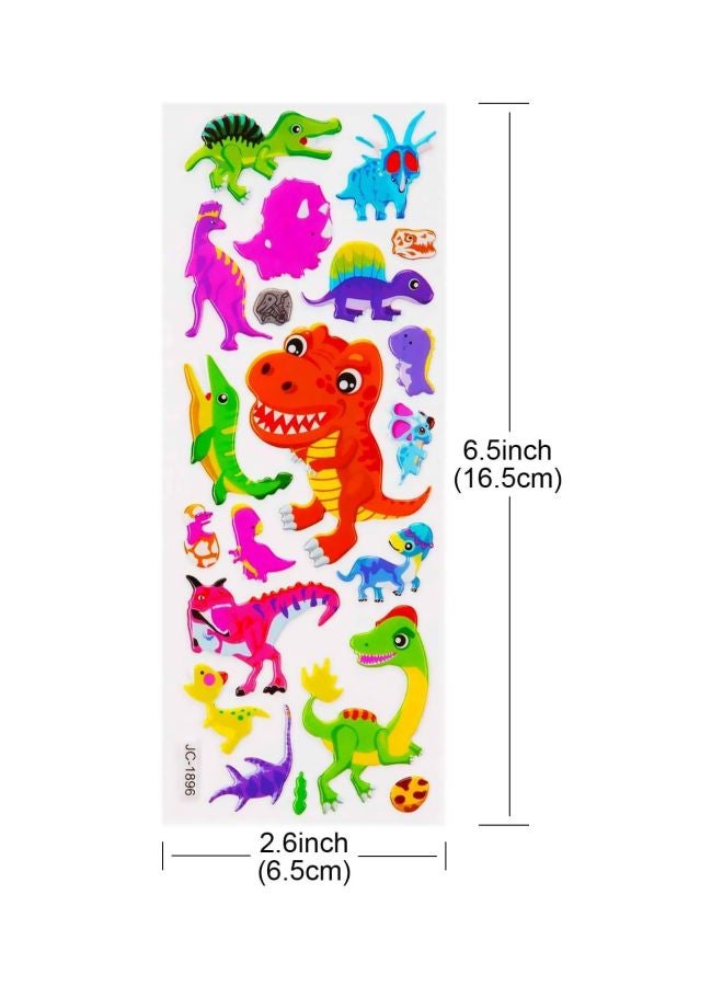 50-Piece 3D Puffy Sticker Sheet Set 7x20cm