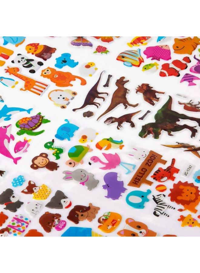 50-Piece 3D Puffy Sticker Sheet Set 7x20cm