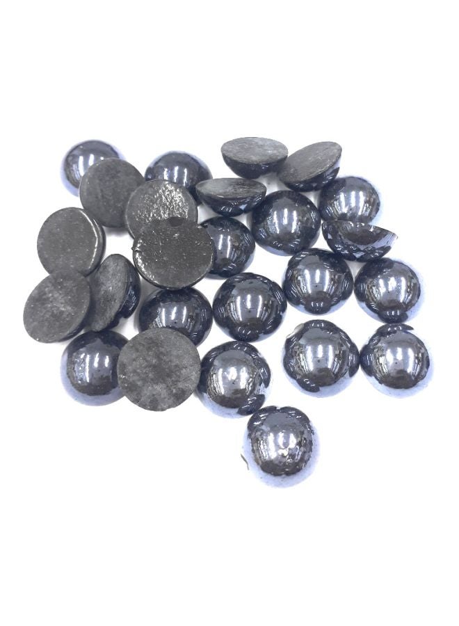 50-Piece Glass Half Beads 1.2cm