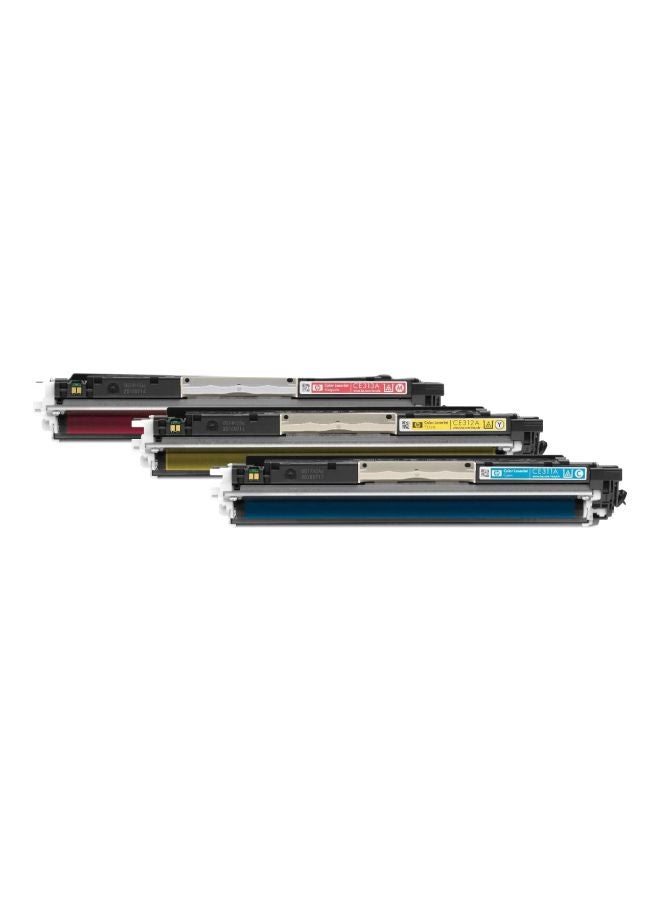 HP Pack Of 3 126A LaserJet Toner Cartridges Cyan/Yellow/Magenta - Image 1