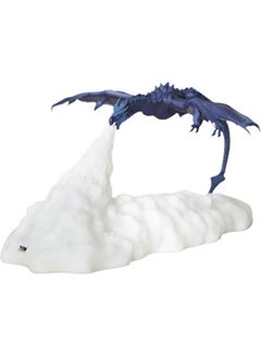 3D Printed Dragon Fire Lamp White/Blue