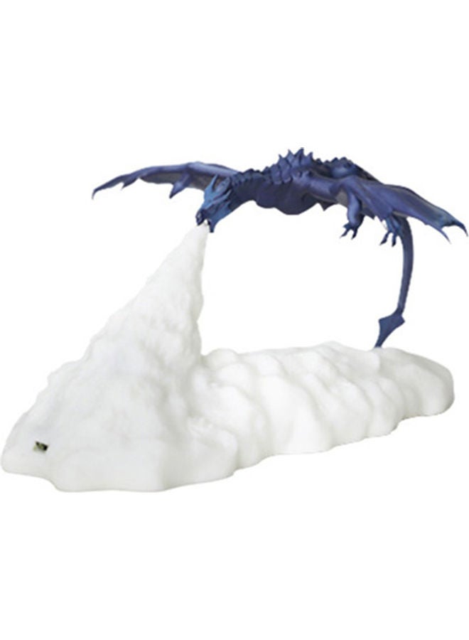 Generic - 3D Printed Dragon Fire Lamp White/Blue - Image 1