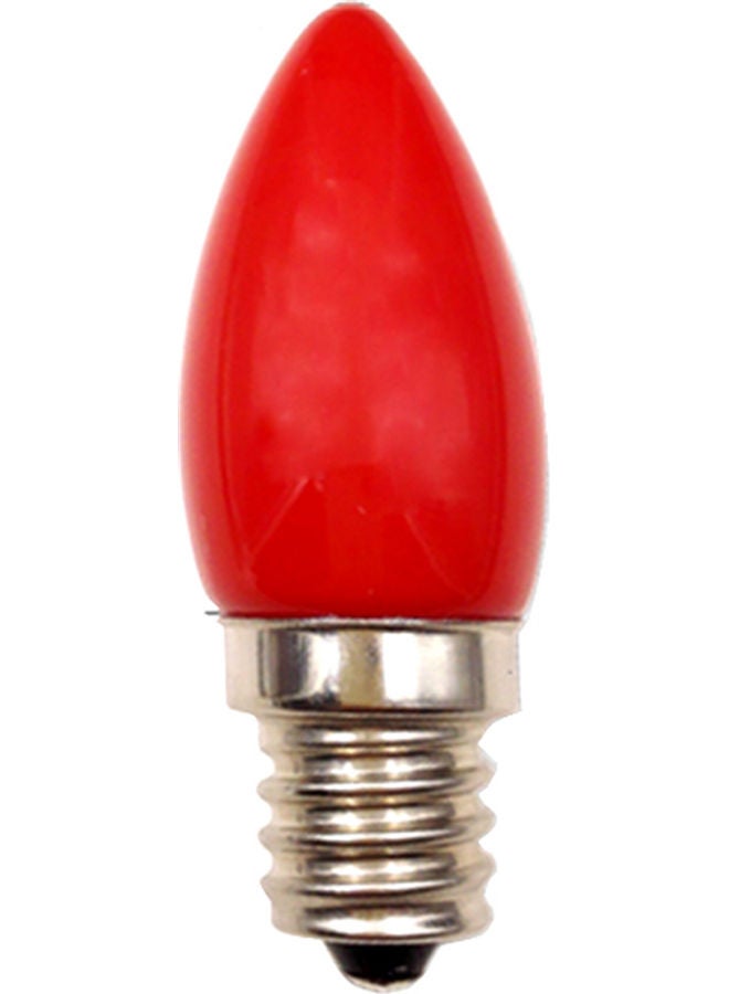 مصباح شمعة بصمام ثنائي باعث للضوء طراز E12 أحمر - Image 1