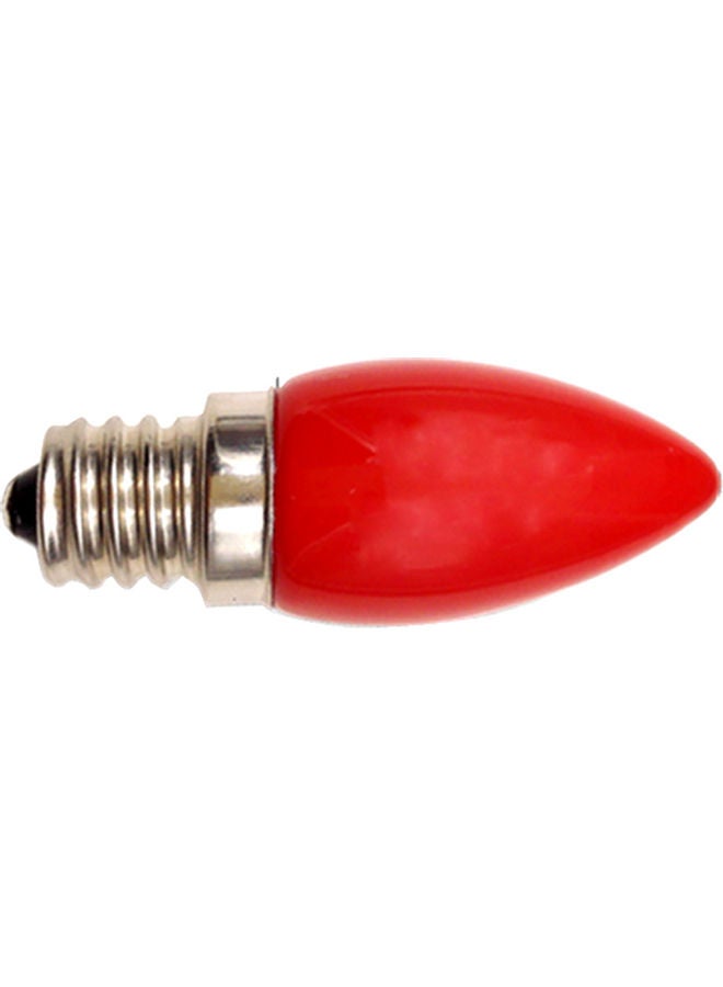 مصباح شمعة بصمام ثنائي باعث للضوء طراز E12 أحمر - Image 2