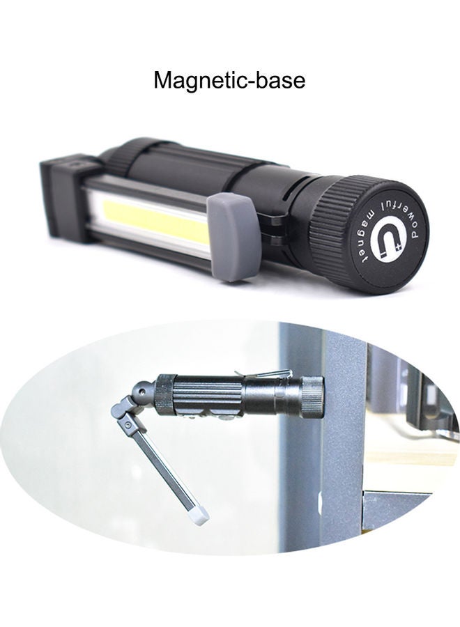 Portable USB Rechargeable COB LED Flashlight Black 12.00x4.00x8.00cm - Image 2