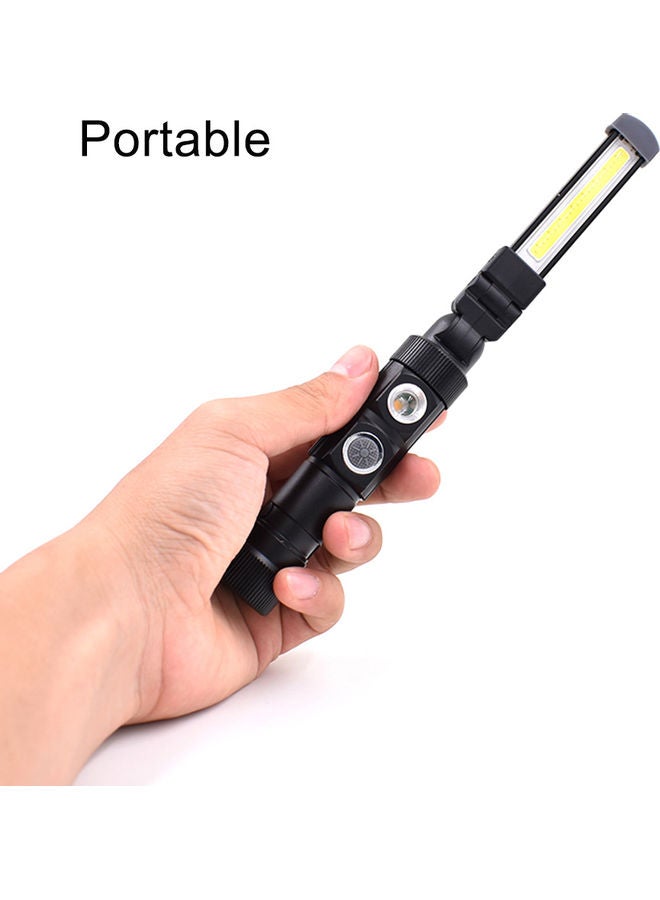Portable USB Rechargeable COB LED Flashlight Black 12.00x4.00x8.00cm - Image 5