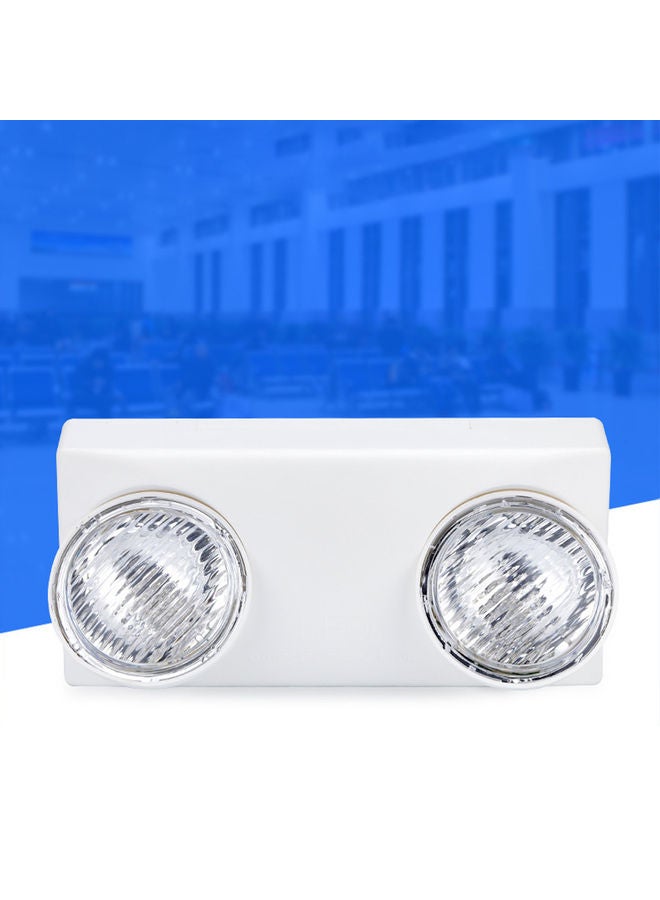 Two Head LED Emergency Light White 31.00x9.00x15.00cm
