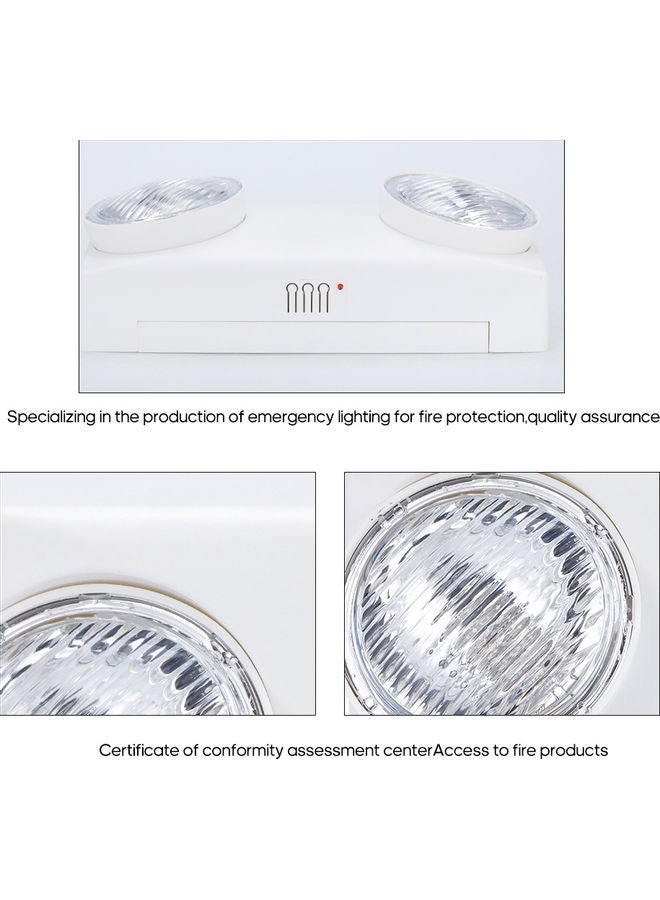 Two Head LED Emergency Light White 31.00x9.00x15.00cm