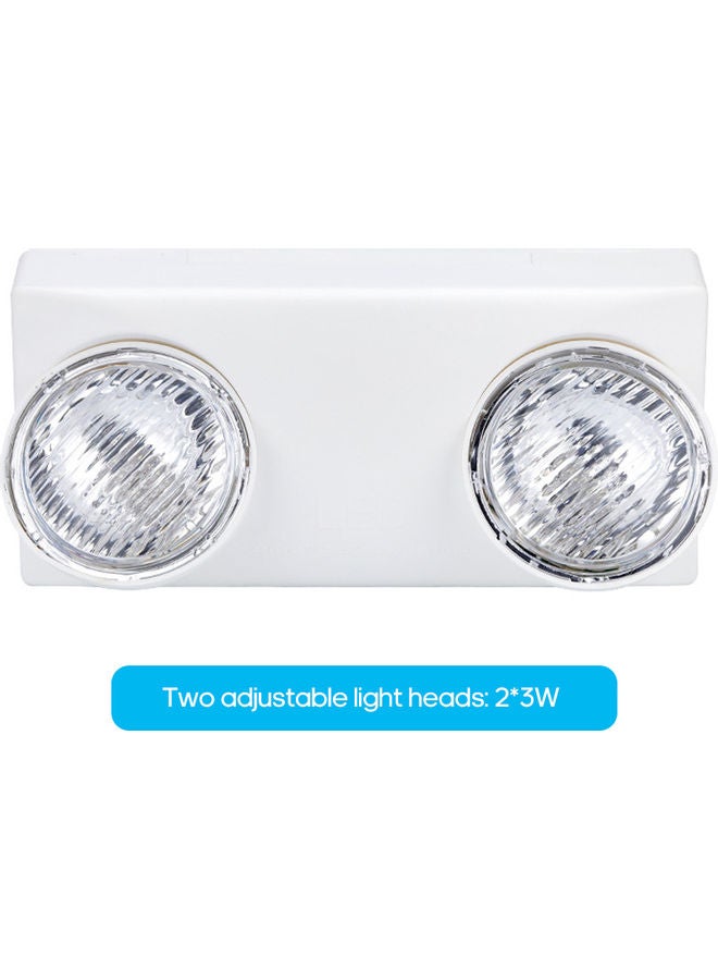 Two Head LED Emergency Light White 31.00x9.00x15.00cm