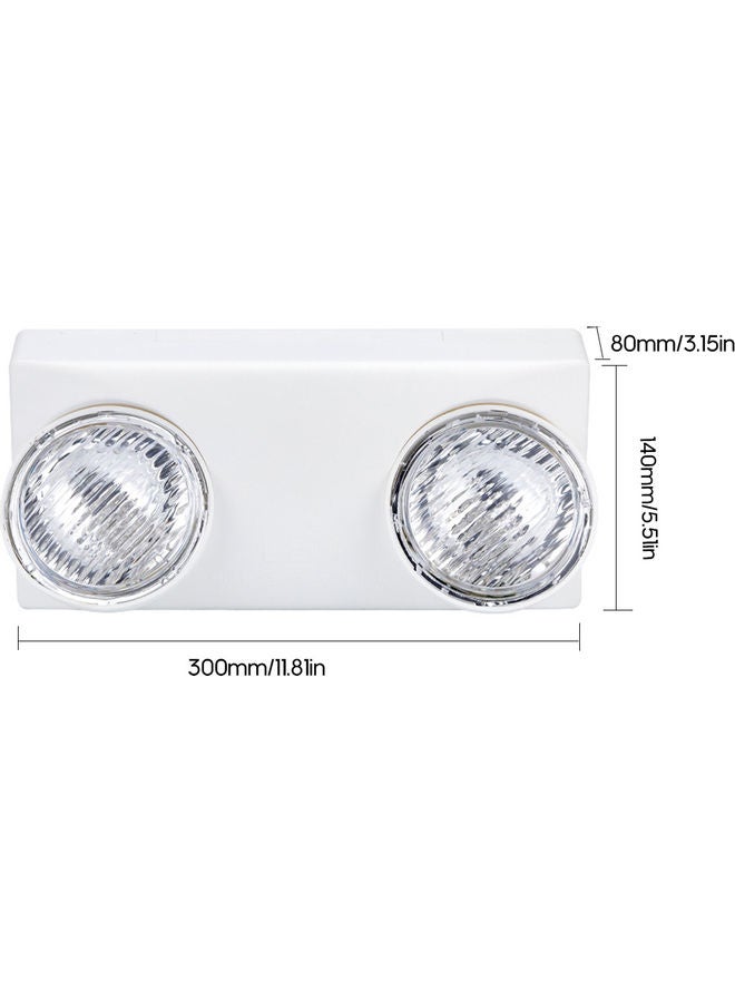 Two Head LED Emergency Light White 31.00x9.00x15.00cm