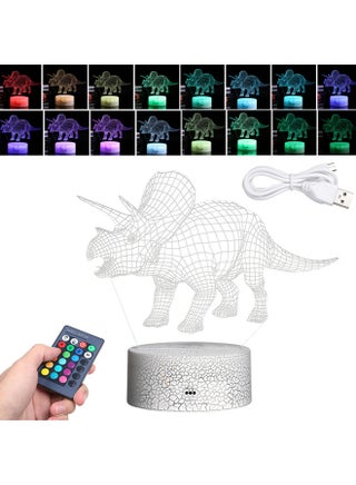3D Dinosaur LED Night Light multicolour 21.50x5.30x15.00cm - v1608192498/N43132849A_1