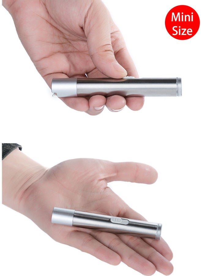 Generic - 3 in 1 Multi functional LED Flashlight Silver 11.50x1.50x1.50cm - Image 1