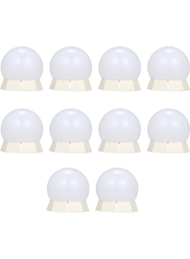 مجموعة مكونة من 10 مصابيح بإضاءة LED لمرآة التزيين أبيض 45x45x51مم  - Image 1