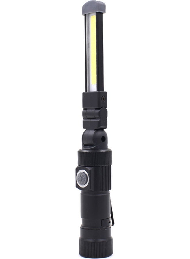 Generic - Portable USB Rechargeable COB LED Flashlight Black 10.80x4.00x8.00cm - Image 1